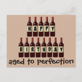 エイジドトゥパーフェクトワインラバーハッピーバースデー ポストカード (正面)