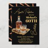 エイジドトゥパーフェンスバーボンシガー誕生日 招待状 (正面/裏面)