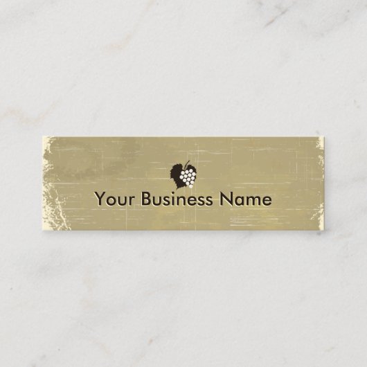 エイジド紙ブドウワイナリーミニ名刺 スキニー名刺 (正面)