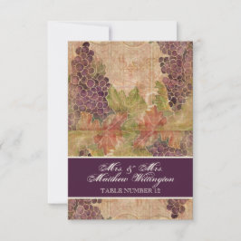 エイジド・グレープ・ヴィンヤード ウェディング テーブル ナンバー シーティング 招待状
