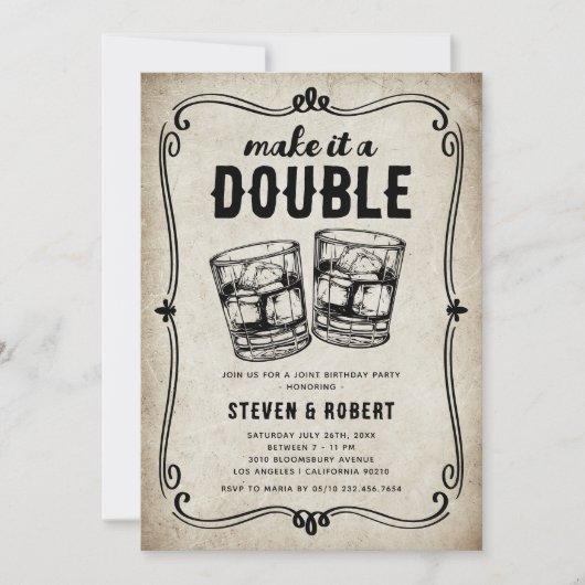 エイジド・トゥ・パーフェクトヴィンテージ合同誕生日パーティー 招待状 (正面)