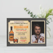 エイジド・トゥ・パーフェクト誕生日応援ウィスキー写真 招待状 (スタンド正面)