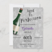 エイジド・トゥ・パーフェクト誕生日招待状 招待状 (正面)