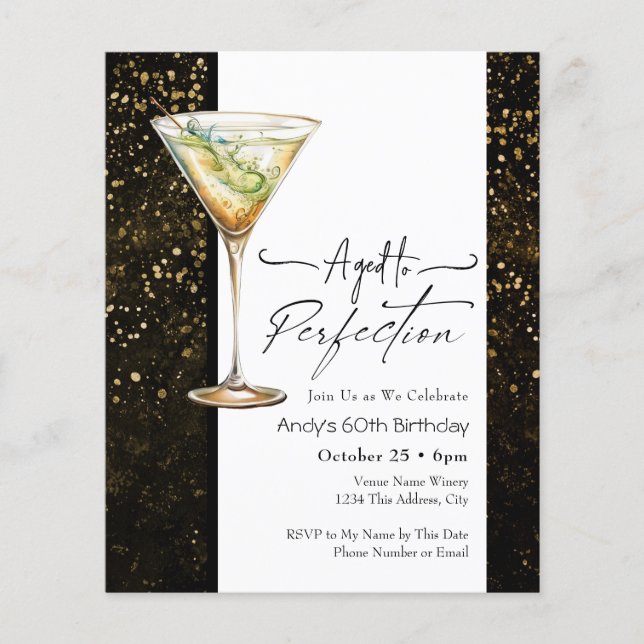エイジド・トゥ・パーフェクト60誕生日招待状 (正面)