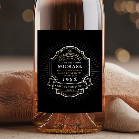 エイジド・トゥ・パーフェンティションの名前と誕生年の誕生日 ワインラベル