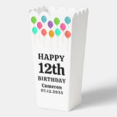 エイジハッピーバースデーパーソナライズされたキッズポップコーン フェイバーボックス (裏面)