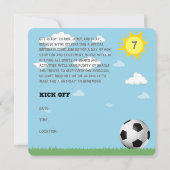 エイジパーソナライズされたサッカー誕生日招待状 招待状 (裏面)