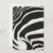 エイジパーティー誕生日白黒ゼブラ動物 招待状 (裏面)