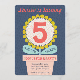 エイジヒマワリ誕生日招待状 招待状