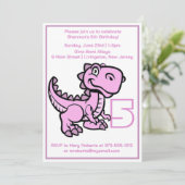 エイジピンクTレックス誕生日 招待状 (スタンド正面)