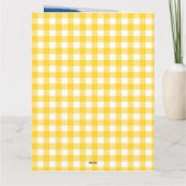 エイジフェミニンイエロー7フォトコラージュ誕生日 カード (裏面)