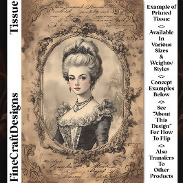 エイジフランスのドバロックポートレートセピアCW8Lデクページ 薄葉紙