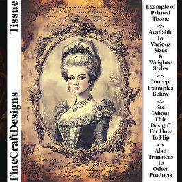 エイジフランスのドバロックポートレートセピアCW8LFデクページ 薄葉紙