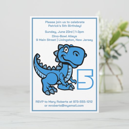 エイジブルーTレックス誕生日 招待状 (スタンド正面)