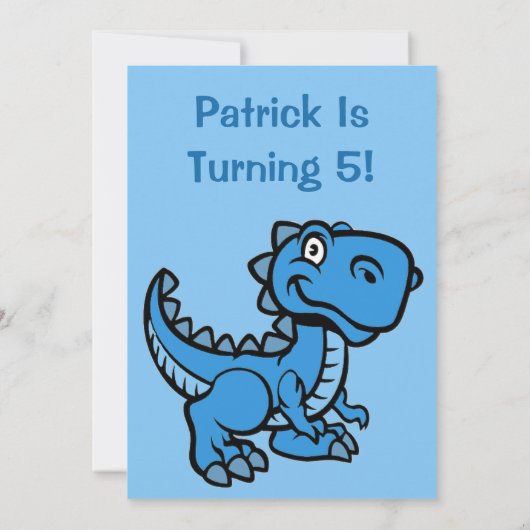 エイジブルーTレックス誕生日 招待状 (裏面)