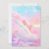 エイジマジカルレインボーユニコーン金ゴールド誕生日 招待状 (裏面)