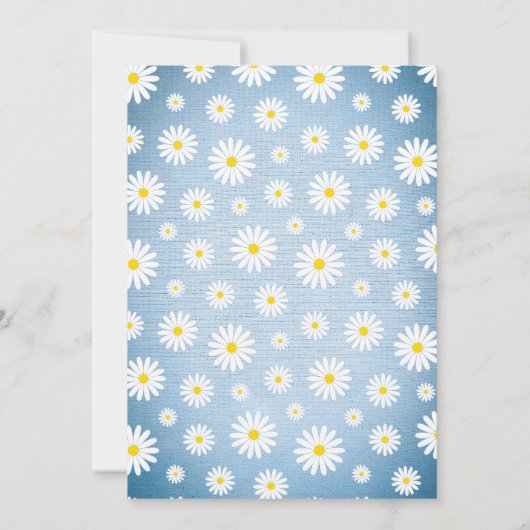 エイジモダンアルチデニムデイジーサマー誕生日 招待状 (裏面)