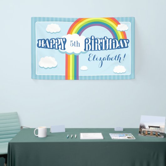 エイジレインボークラウド誕生日バナー 横断幕 (トレードショー)