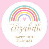エイジレインボーラブハート誕生日 ラウンドシール