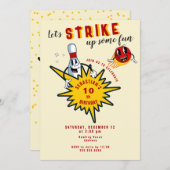 エイジレトロマスコットボーリング誕生日パーティー 招待状 (正面/裏面)