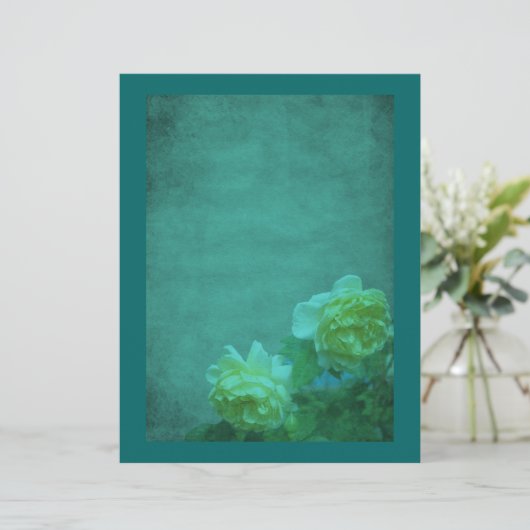 エイジングイエローローズアクアブルーフローラスクラップブック (スタンド正面)