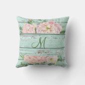 エイジングウッドモノグラム名アジサイ開花 クッション (裏面)