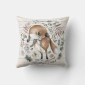 エイジングウッドモノグラム名フローラキツネ クッション (裏面)