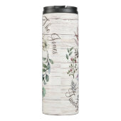 エイジングウッドモノグラム名フローラキツネ タンブラー (裏面)