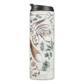 エイジングウッドモノグラム名フローラキツネ タンブラー (回転右)