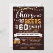 エイジングウッド応援とビアーズサプライズ誕生日 招待状 (正面)