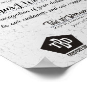 エイジングストーン金ゴールド従業員の記念日の証明書 ポスター (角)