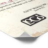 エイジングストーン金ゴールド従業員記念日の証明書p ポスター (角)