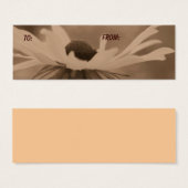 エイジングセピアブラックアイドスーザンフラワーギフトラベル (正面&裏面)