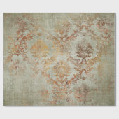 エイジングダマスクのテクスチャ ラッピングペーパー (フラット)