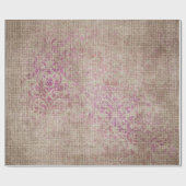 エイジングダマスクのテクスチャ ラッピングペーパー (フラット)