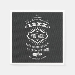 エイジングトゥパーフェクトヴィンテージエレガントな誕生日パーティー スタンダードカクテルナプキン