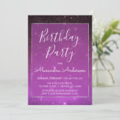 エイジングパープルスターズ輝く空の誕生日パーティー 招待状 (スタンド正面)