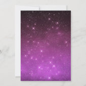 エイジングパープルスターズ輝く空の誕生日パーティー 招待状 (裏面)