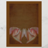 エイジングピンクローズブズブラウンフローラスクラップブック紙 (正面)