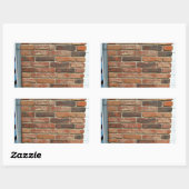 エイジングレッドレンガの壁のテクスチャ 長方形シール (シート)