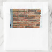エイジングレッドレンガの壁のテクスチャ 長方形シール (バッグ)