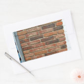 エイジングレッドレンガの壁のテクスチャ 長方形シール (封筒)