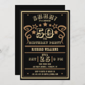 エイジヴィンテージウイスキーをテーマにしたサプライズ誕生日 招待状 (正面/裏面)