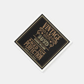 エイジヴィンテージウイスキーをテーマにしたブラック誕生日 スタンダードカクテルナプキン (角)