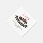 エイジヴィンテージクラシックバイクバイクもしくは自転車に乗る人誕生日 スタンダードカクテルナプキン (角)