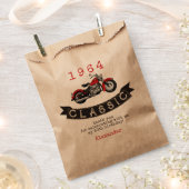 エイジヴィンテージクラシックバイクバイクもしくは自転車に乗る人誕生日 フェイバーバッグ (クリップ留めされた状態)