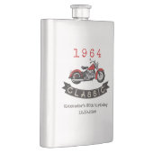 エイジヴィンテージクラシックバイクバイクもしくは自転車に乗る人誕生日 フラスク (右)