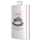 エイジヴィンテージクラシックバイクバイクもしくは自転車に乗る人誕生日 フラスク (左)