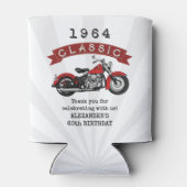 エイジヴィンテージクラシックバイクバイクもしくは自転車に乗る人誕生日 缶クーラー (裏面)