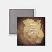 エイジヴィンテージセピアバラ結婚フローラ マグネット (正面/裏面)